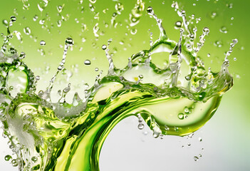 lime soda splash droplets frozen isolated