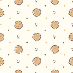 Cookies seamless vector for print on textile, wrapping, backdrop and other uses.