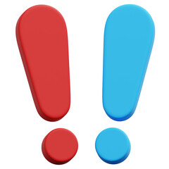 3D Double Alert Icon