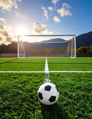 Soccer Field Goal View