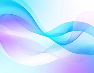 Abstract Gradient Mesh Background Soft Blue and Yellow Waves