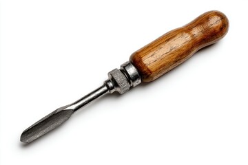 Obraz premium Vintage Wood Handle Chisel Tool for Woodworking and Craft Projects