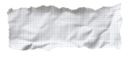 Crumpled, Gridded Paper Fragment