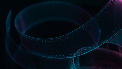 abstract colorful background with film strip