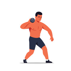 Obraz premium Shot Put Athlete