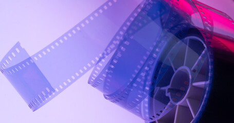 abstract colorful background with film strip