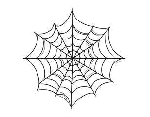 Hand-drawn spiderweb graphic