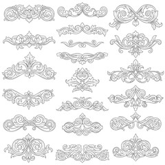 Elegant Ornate Swirls A Collection of 24 Decorative Design Elements