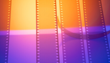 abstract colorful background with film strip