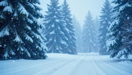 Obraz premium Intense snowstorm with large snowflakes falling heavily, creating a blizzard effect Perfect for winter weather, holiday, and climate change related projects , snowstorm, blowing snow, frost