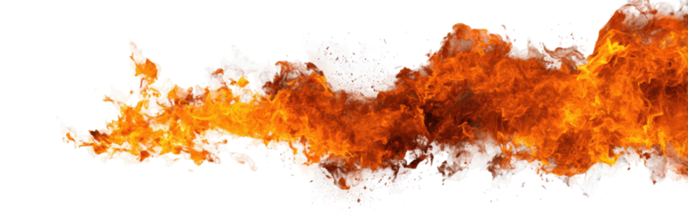 Fiery Burst of Orange and White