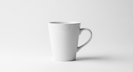 Fototapeta premium White ceramic coffee mug isolated