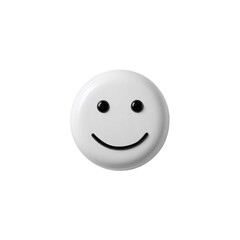 Fototapeta premium White smiley face, simple design