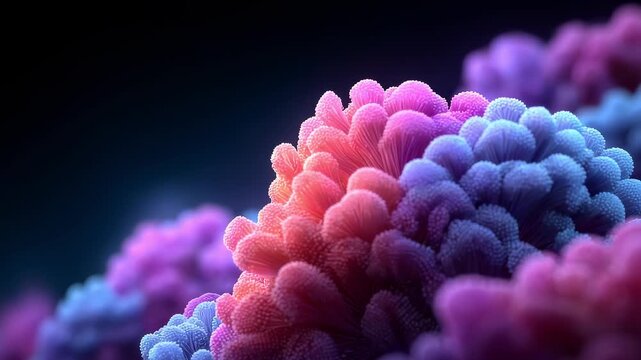 Vibrant Abstract Microscopic Life Forms