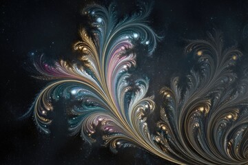 Abstract Floral Design In Space