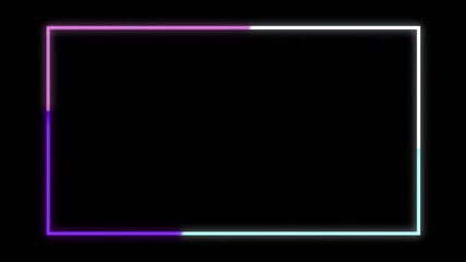 4k stock | Neon rectangle webcam overlays in vibrant pink, purple, and cyan tones. Perfect for modern designs, backgrounds, digital art, and advertising projects.