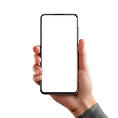 Hand holding a smartphone with blank screen (32)