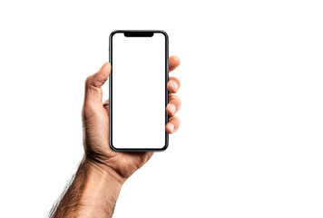 Hand holding a smartphone with blank screen (33)