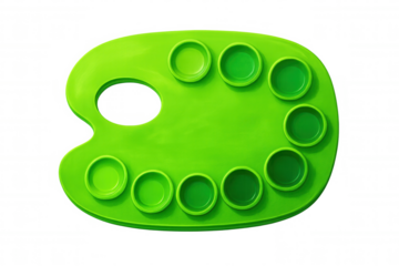 Green palette with different shades of green simulating a gradient, isolated on transparent background