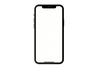 Black smartphone, blank screen, modern design
