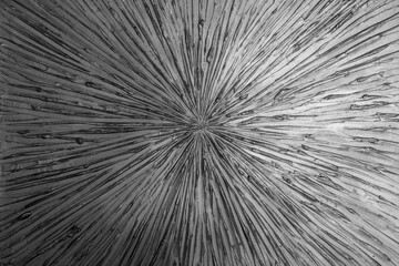 Abstract Radial Texture in Black and White – Monochrome Geometric Pattern with Radiating Lines and Organic Rough Surface for Modern Art and Design