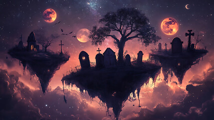 Adorable Halloween-themed background design, ideal for creating playful and festive backdrops or wallpapers.
