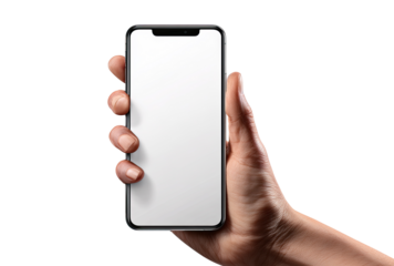 Hand holding a modern smartphone with blank screen (4)