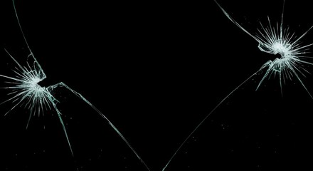 Fragmented Reality: Cracks spiderweb across a sleek, dark expanse, creating a visual representation of fragility and brokenness.