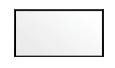 Blank rectangular display framed in black