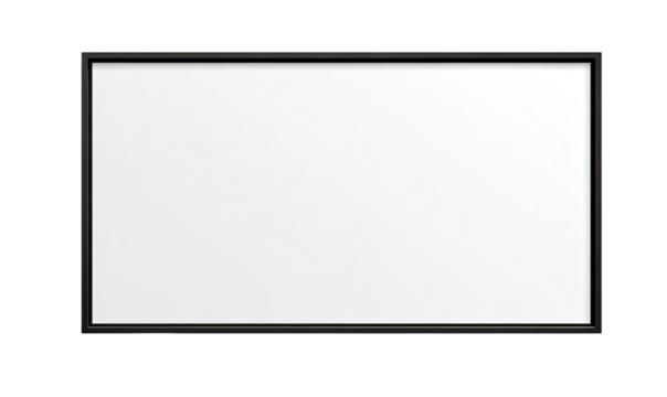 Blank rectangular display framed in black