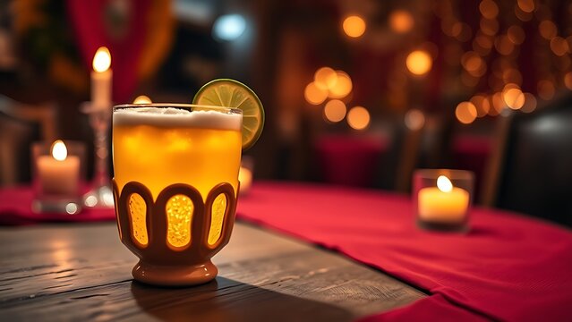 A traditional red-and-white rosette pinned on linen, glowing under golden sunlight during Peru's Independence Day celebration. - Powered by Adobe