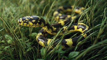 Snake in tall grass