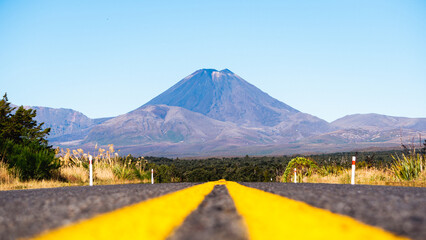 mountain road in summer