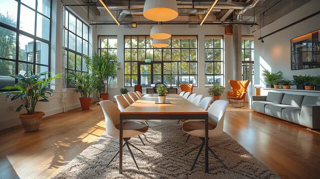 Elegant dining table with stylish chair and beautifully served food in bright refined interior room
