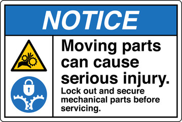 81 NOTICE Moving Parts Can Ca...