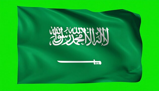 Saudi Arabian flag waving (1)