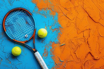 tennis racket and ball