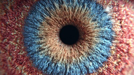 Illuminated prism: unveiling the hidden depths of the human eye. Print ready. The multicolored eye: a dance of light and shade in spectral form. Large format. Sharp image.