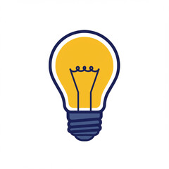 Fototapeta premium Glowing Idea Vector Light Bulb Illustration for Innovation Concepts