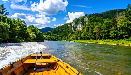 River boating on a sunny day