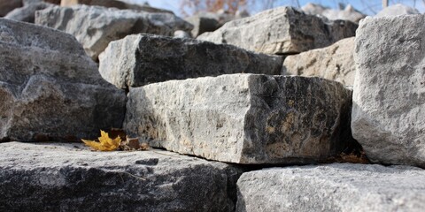 Gray and black stacked rocks