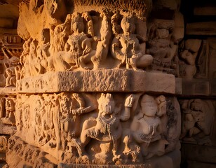 Intricate sandstone carvings
