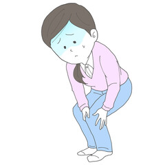 膝に違和感がある女性2　青ざめる