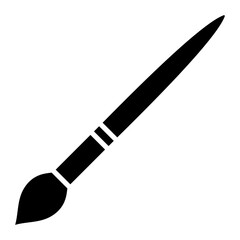 Paintbrush glyph solid icon