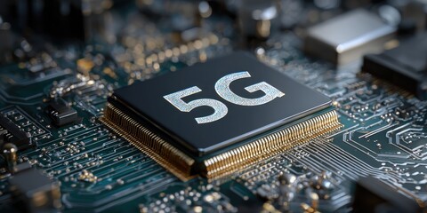 Close-up of a circuit board with a 5G chip (3)