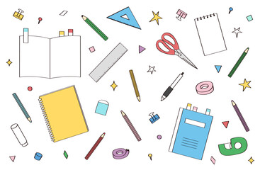 文房具のイラストセット