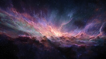 Fototapeta premium Colorful nebulae in deep space
