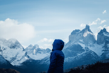 hiker in the mountains
