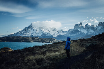 Fototapeta premium hiker in the mountains