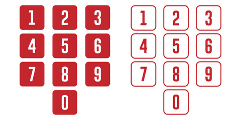 set of numbers and symbols icons. number icon on white background. number icon. Simple design. Vector illustration.